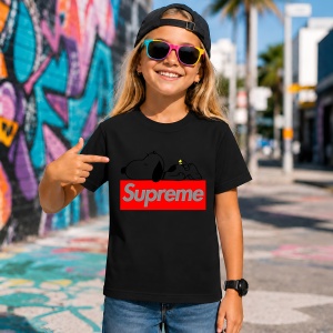 Tricou Snoopy Dormind Pe Logo Rosu Urban Box Style, din bumbac 100%, tricou negru, Copii | Dama | Barbat - Img 7