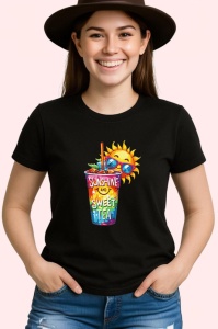Tricou Soare cu ochelari si pahar text sunshine and sweet tea vara relaxata Copii | Dama | Barbat Barbat - Img 7