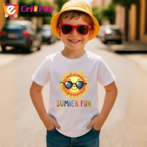 Tricou Soare zambitor cu ochelari text summer fun grafica jucausa Copii | Dama | Barbat Barbat