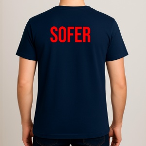 Tricou SOFER , Personalizat | Unisex Dama si Barbat, Albastru Inchis