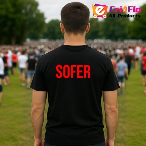 Tricou SOFER , Personalizat | Unisex Dama si Barbat, Negru - Img 4