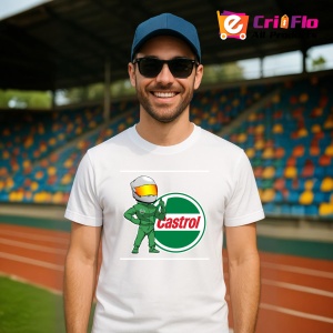 Tricou Sofer Raliu Cu Logo Castrol | Unisex Dama si Barbat - Img 4