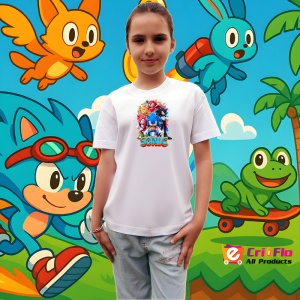 Tricou Sonic Echipa Tricou Sonic - Uniti in Lupta Copii | Dama | Barbat - Img 4