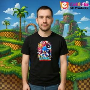 Tricou Sonic Echipa Tricou Sonic - Uniti in Lupta Copii | Dama | Barbat - Img 9