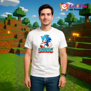 Tricou Sonic - Saltul Fulger Copii | Dama | Barbat - Img 2