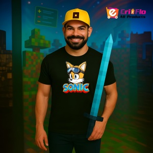 Tricou Sonic Tails - Inventator Aerian Copii | Dama | Barbat - Img 2