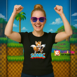 Tricou Sonic Tails - Tehnologie in Actiune Copii | Dama | Barbat - Img 11