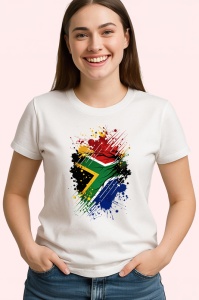 Tricou South Africa Steag Splash Art, Copii | Dama | Barbat - Img 3