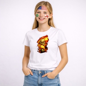Tricou Spain World Cup Fifa 2026, din bumbac 100%, tricou alb, Copii | Dama | Barbat