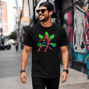 Tricou Spiderman Pozitie Lupta Logo Verde Urban Hero Design, din bumbac 100%, tricou negru, Copii | Dama | Barbat - Img 5