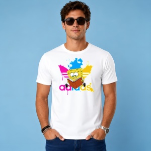 Tricou Spongebob Citind Cartea Vopsea Improscata Logo Mov Urban Design, din bumbac 100% Copii | Dama | Barbat