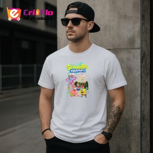 Tricou spongebob echipa de personaje subacvatice langa krusty krab in aventura animata, Copii | Dama | Barbat - Img 4
