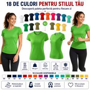 Tricou Sport Damă Malfini Fantasy, 100% Poliester Extra Dry, Croială Cambrată, Guler Rotund, 18 Culori, XS–2XL - Img 7