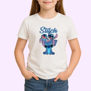 Tricou stitch extraterestrul albastru adorabil si aventurile sale pe pamant, Copii | Dama | Barbat