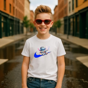 Tricou Stitch Music Tricou Alb - Copii | Dama | Barbat - Img 2