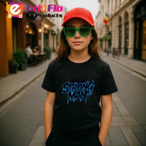Tricou Strong Man Haltere Muschi, Copii | Dama | Barbat, culoare negru - Img 7