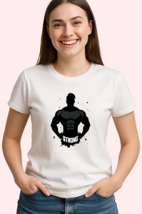 Tricou Strong Silueta Neagra Muschi, Copii | Dama | Barbat