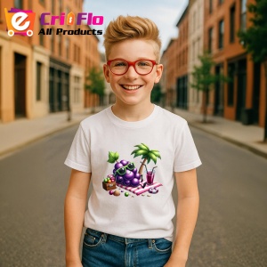 Tricou Strugure amuzant de vara la soare, Fructe, Copii | Dama - Img 5