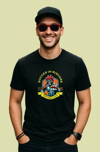 Tricou Succes in miscare , Castigam lupta, Copii | Dama | Barbat , tricou negru
