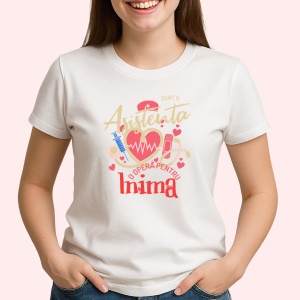 Tricou Sunt o asistenta, o opera pentru inima(1) - Copii | Dama | Barbat - Img 3