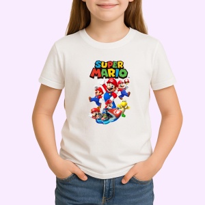 Tricou Super Mario personajele din jocul video in versiune animata, Copii | Dama | Barbat