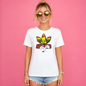 Tricou Sylvester Motanul Logo Galben Rosu Urban Cartoon Art, din bumbac 100% Copii | Dama | Barbat - Img 3