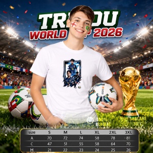 Tricou Takefusa Kubo Japan World Cup Fifa 2026 V2, din bumbac 100%, tricou alb, Copii | Dama | Barbat - Img 6