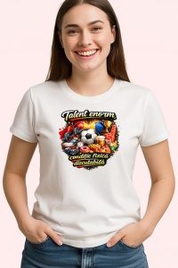 Tricou Talent Enorm Conditie Fizica Discutabila Minge, din bumbac 100% , tricou alb pentru Copii | Dama | Barbat - Img 2