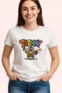 Tricou Tazmanian Devil graffiti TAZMNY portocaliu si mov Copii | Dama | Barbat Barbat - Img 3