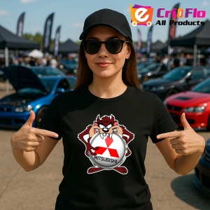 Tricou Tazz Cu Logo Mitsubishi | Unisex Dama si Barbat