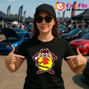 Tricou Tazz Cu Logo Suzuki | Unisex Dama si Barbat - Img 2