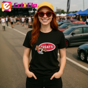 Tricou Tazz Vartej Cu Logo Bugatti 2 | Unisex Dama si Barbat - Img 3