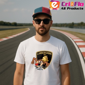 Tricou Tazz Vartej Cu Logo Lamborghini 2 | Unisex Dama si Barbat - Img 2