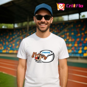 Tricou Tazz Vartej Cu Logo Mazda | Unisex Dama si Barbat - Img 2