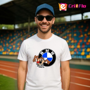 Tricou Tazz Vartej Dreapta Cu Logo Bmw | Unisex Dama si Barbat - Img 3