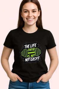 Tricou The Life Chosen Is Not Easy Haltera, Copii | Dama | Barbat, culoare negru - Img 5
