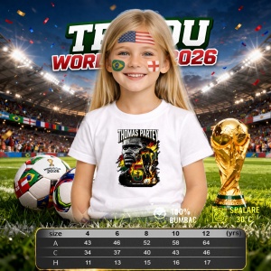 Tricou Thomas Partey Ghana World Cup Fifa 2026, din bumbac 100%, tricou alb, Copii | Dama | Barbat - Img 4