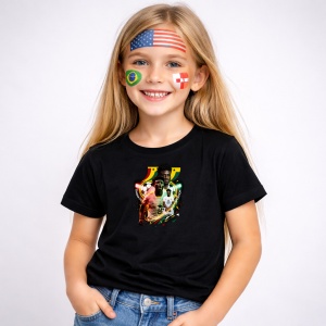 Tricou Thomas Partey Ghana World Cup Fifa 2026 V2, din bumbac 100%, tricou negru, Copii | Dama | Barbat - Img 2