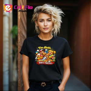 Tricou Tin Dieta Intre Reprize Copii Fotbal Amuzant V1, din bumbac 100%, tricou negru Dama | Barbat - Img 4