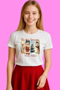 Tricou Tis The Season Set Pahare Ciocolata Calda, din bumbac 100%, tricou alb, Copii | Dama | Barbat - Img 3