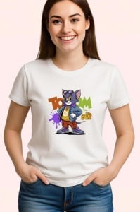 Tricou Tom – Dope Style cu geacă albastră, teniși roșii și grafitti de fundal Copii | Dama | Barbat Barbat - Img 3