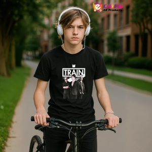 Tricou Train - Band Portrait, muzica Hip-Hop / Trap, Dama | Barbat | Copii, Culoare Negru - Img 10