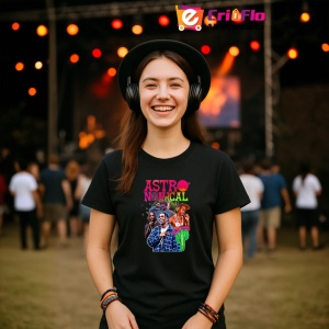 Tricou Travis Scott Astronomical Gang, muzica POP, Dama | Barbat | Copii, Culoare Negru - Img 5
