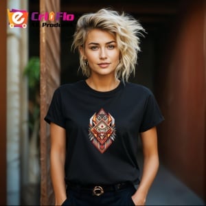 Tricou Tribal Rosu Portocaliu, Copii | Dama | Barbat, culoare negru - Img 12