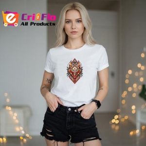 Tricou Tribal Rosu Portocaliu, Copii | Dama | Barbat