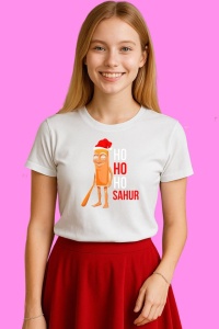 Tricou Tung Tung Tung Sahur 2 Ho Ho Ho, din bumbac 100%, tricou alb, Copii | Dama | Barbat - Img 3