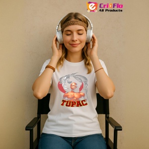 Tricou Tupac Art Red Circle, muzica POP, Dama | Barbat | Copii - Img 9