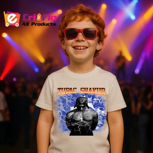 Tricou Tupac chained blue storm, muzica ELECTRONIC, Dama | Barbat | Copii - Img 13