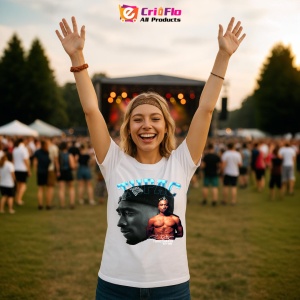 Tricou Tupac classic B&W profile, muzica Pop Rock, Dama | Barbat | Copii - Img 10