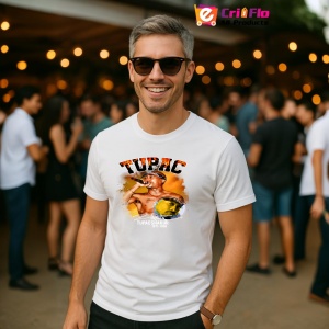 Tricou Tupac Orange Background, muzica Not Applicable, Dama | Barbat | Copii - Img 4